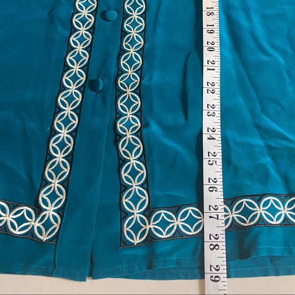 DVF DIANE VON FURSTENBERG VINTAGE SILK BLOUSE SIZE LARGE - Picture 5 of 7